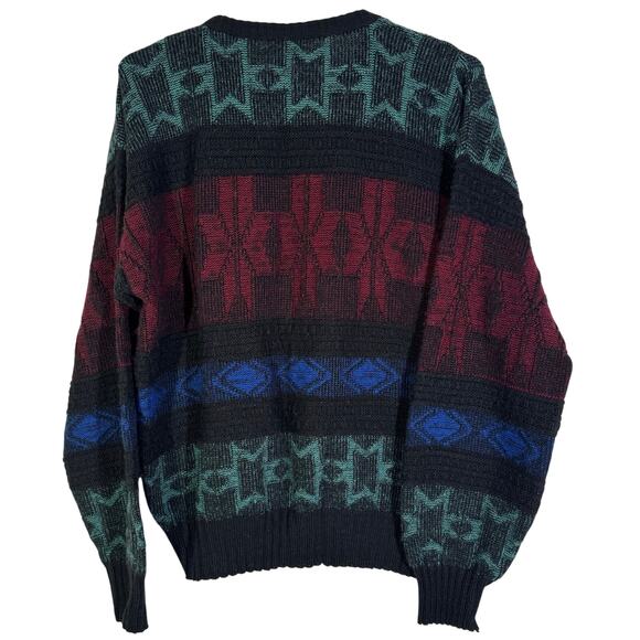 Vintage Men's Size L Maglificio Florence Coogi Style Wool Blend Sweater - Picture 2 of 6